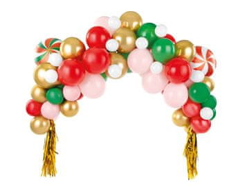 PartyDeco Girlanda od balona - Slatkiši, miks, 170x155 cm
