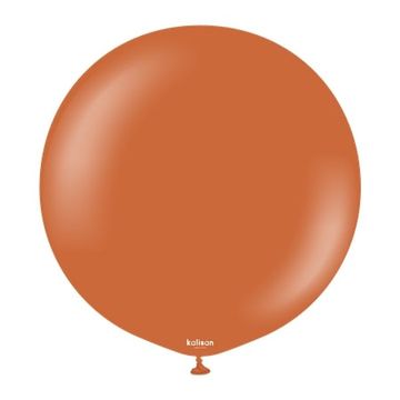 Retro baloni od lateksa boje hrđe narančaste, 45 cm, 25 kom.