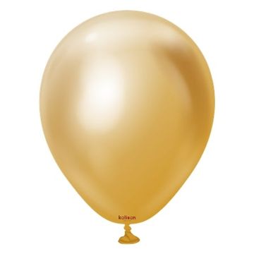 Mirror Gold lateks baloni, 30 cm, 50 kom.