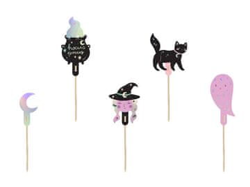 PartyDeco Ukrasi za kolačiće za Halloween 14 cm, 6 komada.