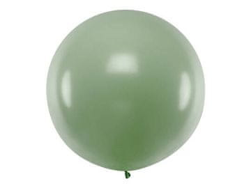 PartyDeco Veliki lateks balon, zeleni, pastelno zelena boja ružmarina, 100 cm, 1 kom.