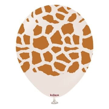 Safari žirafa bijeli pješčani lateks baloni, žirafa, 30 cm, 25 kom.