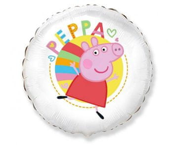 Flexmetal Okrugli folijski balon Peppa Pig, Sretna Peppa, 48 cm