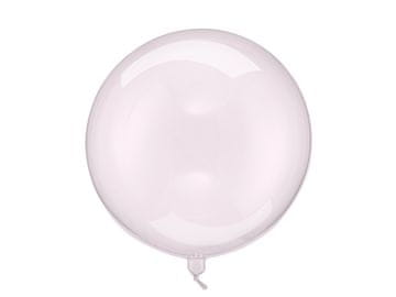 PartyDeco Bobo okrugli kristalni balon, prozirno ružičaste boje, 40 cm