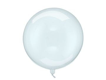 PartyDeco Bobo okrugli kristalni balon, prozirno plavi, 40 cm