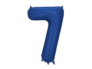 PartyDeco Folija balon broj 7, 86 cm, tamnoplava, satenska
