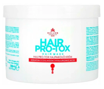 Kallos KJMN HAIR PRO-TOX maska za kosu s keratinom, kolagenom i hijaluronskom kiselinom 500 ml