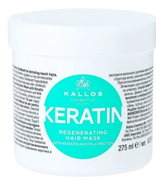 Kallos Keratinska regenerirajuća maska za kosu 275 ml