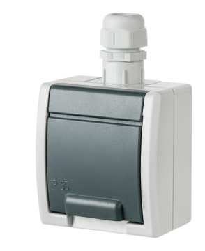 AQUANT Jednostruka hermetička utičnica IP65 1244-65