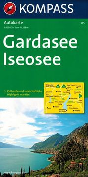 Jezero Garda / Lago di Garda 1:125.000. Karta za automobile i turistička karta 335.