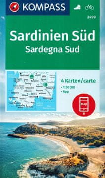 Južna Sardinija. Komplet od četiri turističke karte 2499. Izdanje 2023.