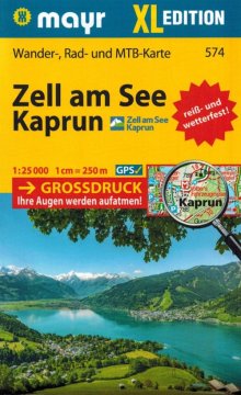 Zell am See, Kaprun 1:25.000. Vodootporna turistička karta 574. Izdanje 2024.