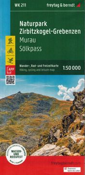 Freytag & Berndt Prirodni park Zirbitzkogel-Grebenzen. Vodootporna planinarska karta WK 211. Objavljeno 2023.