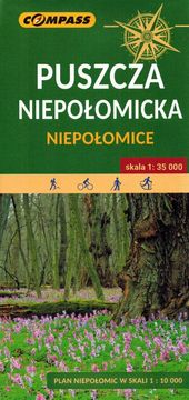 Compass Šuma Niepołomice, Niepołomice. Turistička karta. Kompas