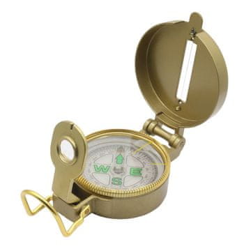 Kompas za navigaciju, , vintage izgled, precizan, s povećalom, promjer 45 mm, zlatna boja