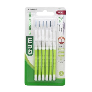 GUM Set od 6 interdentalnih četkica, , dvosmjerne, za dubinsko čišćenje, tretirane klorheksidinom, 0,7 mm