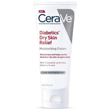 CeraVe Diabetic krema za suhu kožu lica i tijela za intenzivnu hidrataciju protiv suhe kože uzrokovane dijabetesom, s ceramidima i ureom, bez mirisa i parabena, 236 ml
