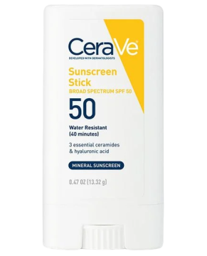 CeraVe Stik za zaštitu od sunca, , mineralna krema za sunčanje, s hijaluronskom kiselinom, 13,32 g