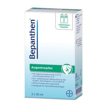 Bayer Set kapi za oči, , Bepanthen, hidratantne i obnavljajuće, 2 x 10 ml