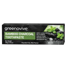 Bamboo Pasta za zube, GREENOVIVE, bambusov ugljen, izbjeljivanje zubi, svjež dah, 105 g