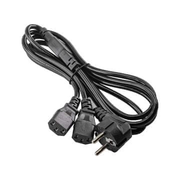 Akyga Razdjelnik napajanja CEE 7/7 - 2x C13 AK-PC-04A 3-pinski Y-tip kabel 1,8 m