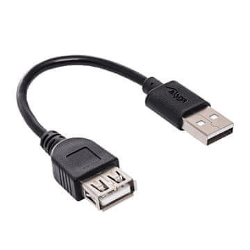 Akyga Produžni kabel 2x USB A 2.0 AK-USB-23 Kabel ženski-muški priključak 15 cm