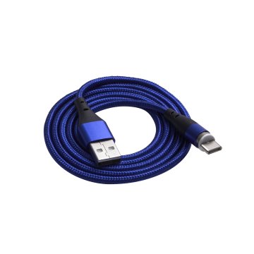 Akyga AK-USB-42 Magnetni USB-C kabel Pleteni kabel 18W 3A PD QC 1m