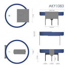 Akyga Litijeva baterija CR2032 HP3CL AKY1083 3V / 210mAh 3-pinska rasterska 17,8 mm