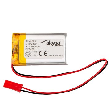 Akyga Li-Po baterija LP542439 AKY0823 3.7V / 500mAh PCM JST 2-pinski konektor 150mm