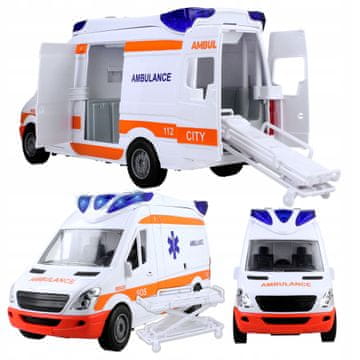 [PACZB] Kola hitne pomoći + nosila s motoriziranim zvučnim LED-om Z3170