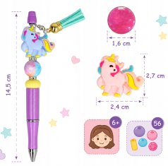 [PACZA] Kreativna olovka 8 olovaka s perlicama set od 56 dijelova Z3482