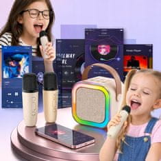 [PACZA] Karaoke set s zvučnikom, 2 mikrofona, BLUETOOTH, USB, SD, MINI JACK Z3345B