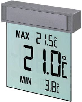 TFA Digitalni termometar za prozor, električni, na baterije, 105x97x23mm Vision 30.1025