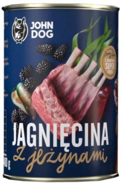 John Dog Adult | Berry | 400g konzerva - Janjetina s kupinama 400g