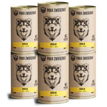 Paka Zwierzaka Pet Paka | Mokra hrana za pse 400g - Zec i divlja svinja s bundevom 6x400g