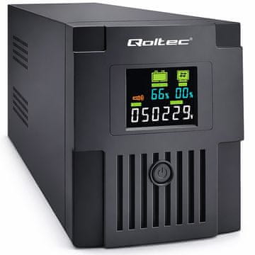 Qoltec Line Interactive UPS | Monolith | 1500VA | 900W | LCD | USB | RJ45