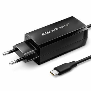 Qoltec 65W GaN super brzi zidni punjač | 5-20V | 3-3,25A | USB 3.1 | Prijenosno računalo | Pametni telefon | Tablet
