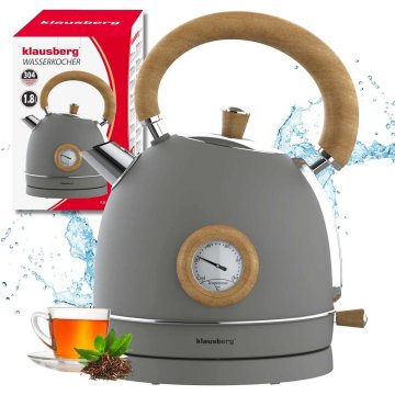 KLAUSBERG ELEKTRIČNI KUHALO ZA VODU 1,8 L S TERMOMETROM KB-9009 RETRO