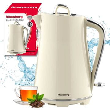 KLAUSBERG ELEKTRIČNO KUHALO ZA VODU 1,7 L KB-9016 KREMASTI