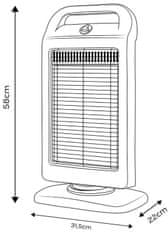 NEO INFRACRVENI HALOGENI GRIJAČ 400W/800W/1200W BIJELI - T N90-113