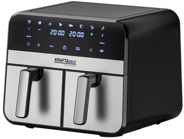 Kraft&Dele FRITIZER NA ZRAČNI TERMOS 9L 2500W DVIJE KOMORE 4,5L + LCD KD4180