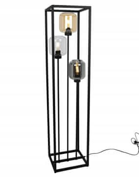 GH CRNA PODNA LAMPA U POTKROVLJU SA STAKLENIM SJAJIMA