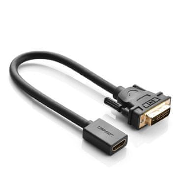 Northix Ugreen DVI (muški) na HDMI (ženski) adapter kabel, 0,15 m - crni