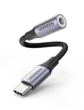 Northix UGREEN USB-C na Aux 3,5 mm adapter kabel, ženski, 10 cm - svemirsko siva