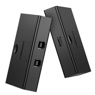 Northix UGREEN USB 2.0 Preklopnik USB-A na 2x USB-B - Crni