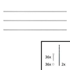 Northix Aluminijska ograda za šator 90° 120 x 2,5 cm samoljepljiva - set od 3 komada
