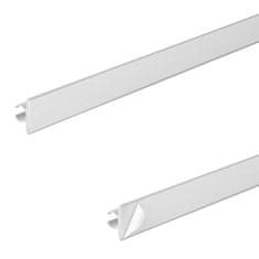 Northix Aluminijska ograda za šator 90° 120 x 2,5 cm samoljepljiva - set od 3 komada