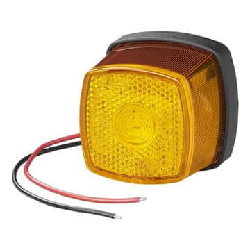 Northix Bočno svjetlo za označavanje 9-30V jantarno 61 x 61 mm LED
