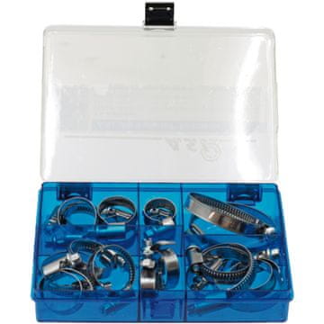 Set stezaljki za crijeva 8-60 mm, nehrđajući čelik, V2A, 18 dijelova