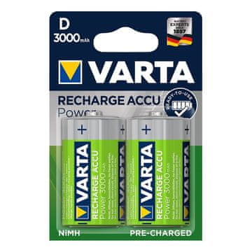 Northix Varta Recharge Accu Power baterije D 3000 mAh 2 komada u blisteru